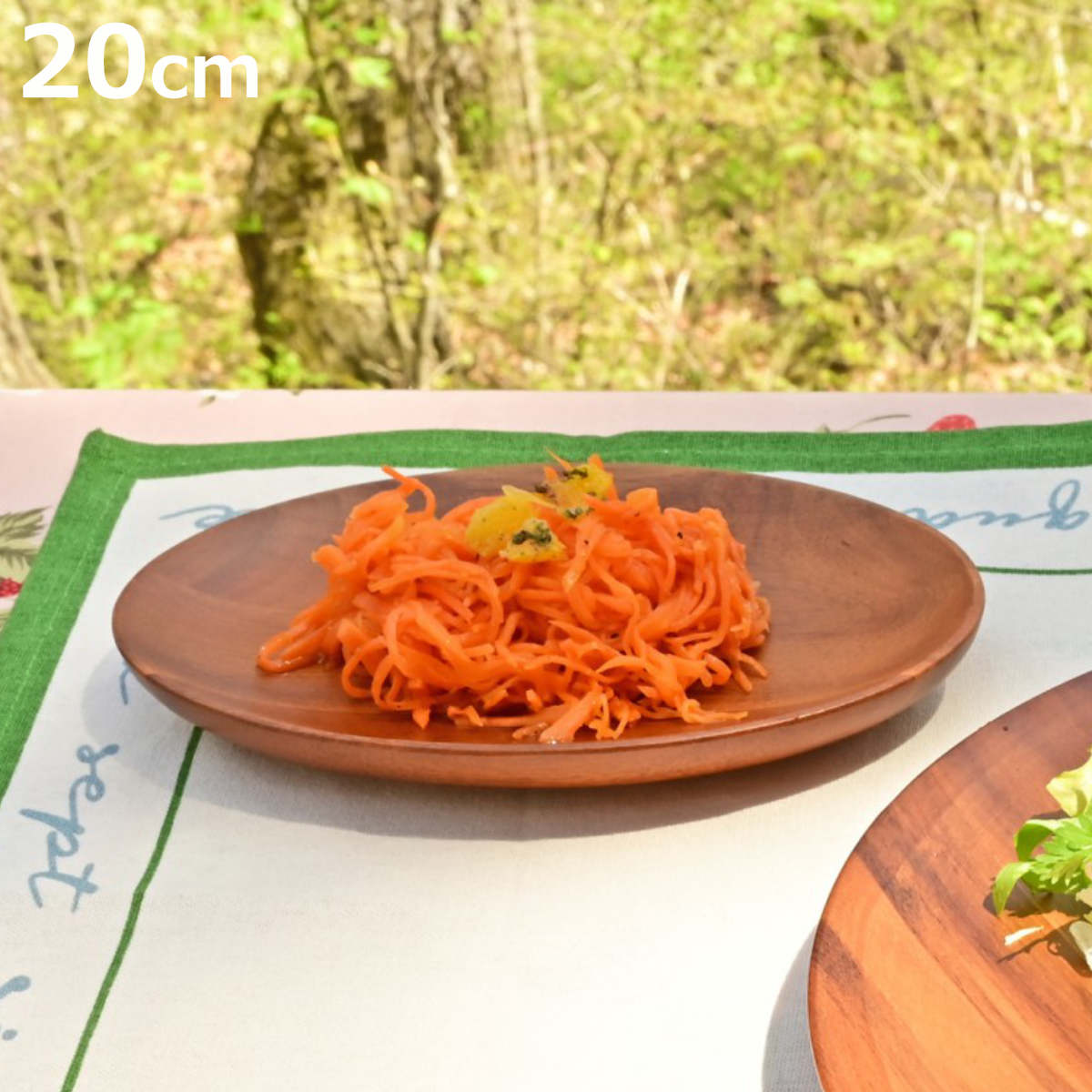 プレート アカシア 薄型プレート ラウンド 直径20cm （ 木製 皿 お皿 おしゃれ かわいい 北 ...