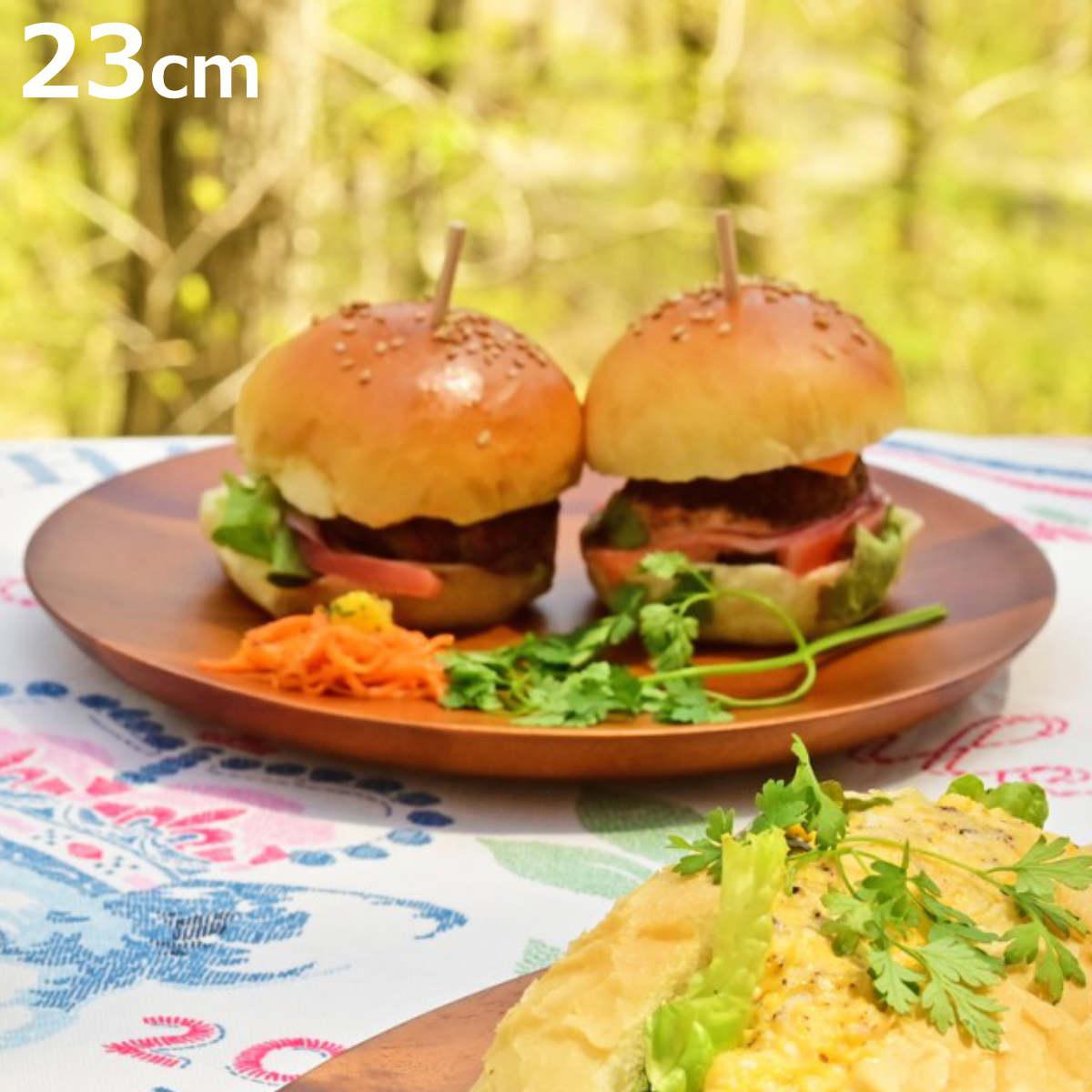 プレート アカシア 薄型プレート ラウンド 直径23cm （ 木製 皿 お皿 おしゃれ かわいい 北欧 北欧風 食器 木製食器 カフェ風 ）【3980円以上送料無料】