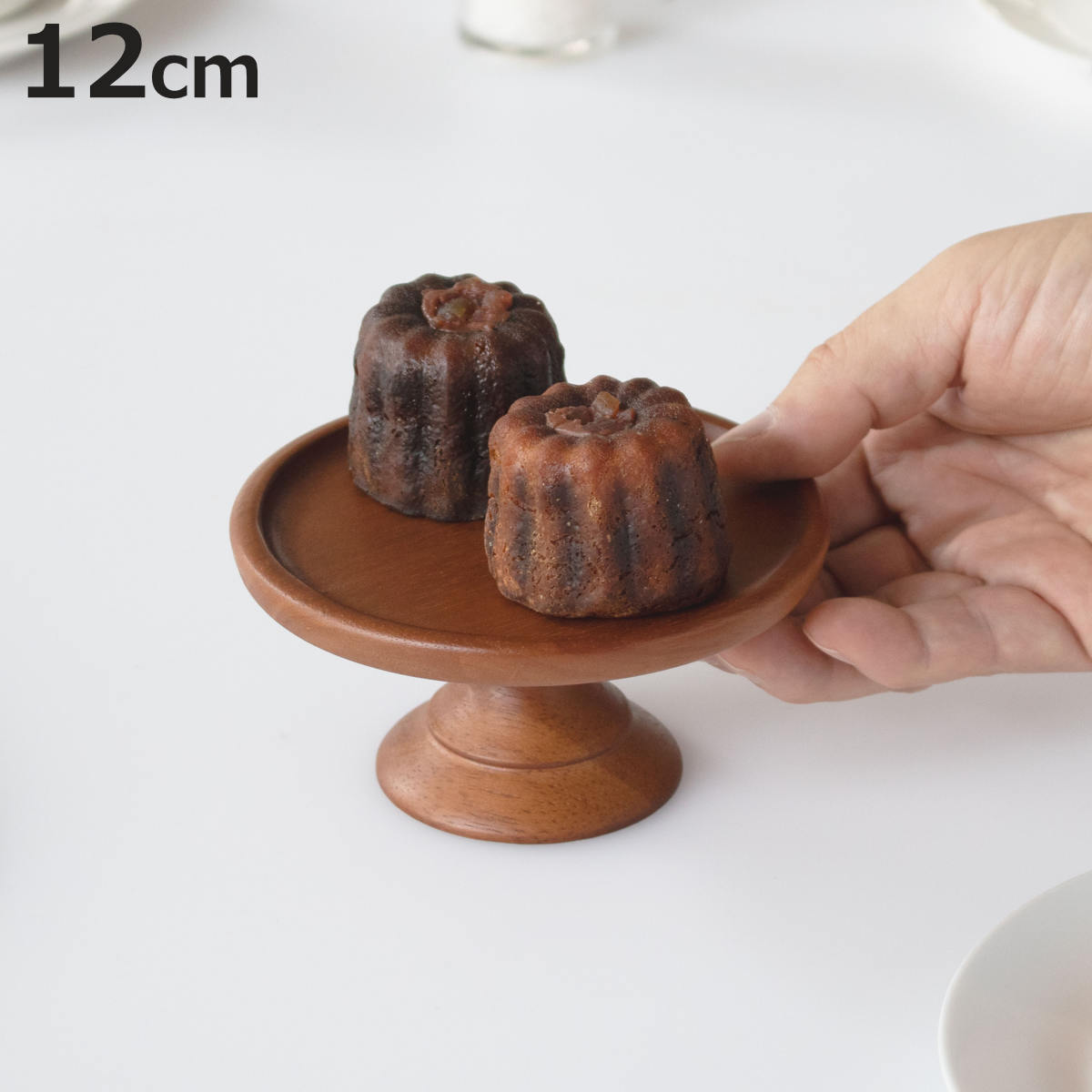 ラバーウッドコンポートディッシュ SS120 BR （ 12cm 木製 お菓子 デザート ティータイム 皿 食器 ケーキスタンド おしゃれ かわいい 北欧風 ディスプレイ ）【3980円以上送料無料】