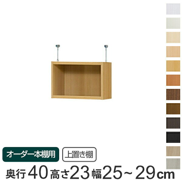 専用 上置き棚 標準棚板 type23 オーダー本棚 奥行40cm 幅25-29cm用 （ 送料無料 オーダーメイド 天井つっぱり 本棚 収納ラック セミオーダー ） 【3980円以上送料無料】