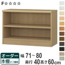 オーダー本棚 タフ棚板タイプ 幅71-80cm 奥行40cm 高さ60cm ( 収納棚 書棚 本棚 オーダー ラック 壁面収納 書庫 日本製 オーダーメイド 文庫本 コミック フリーラック )【3980円以上送料無料】