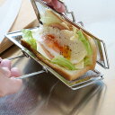 ホットサンドメーカー ハーフ オーブントースター・グリル用 ( 両面焼き ハーフホットサンド 調理器具 ステンレス製 厚さ調節可能 オーブントースター対応 ガス...
