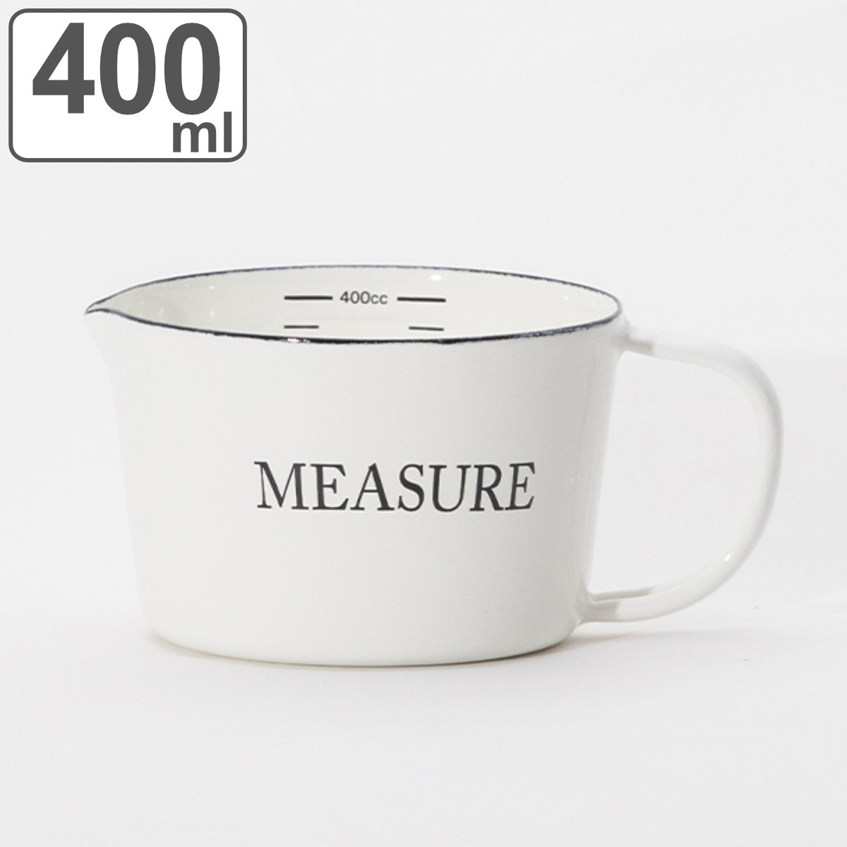 計量カップ 400ml ホーロー製 リリー メジャーカップ S MEASURE （ メジャーカップ 計量コップ 計量器具 ホーロー製計量カップ ホーロー ほうろう 琺瑯 おしゃれ 調理小道具 キッチン小物 調理小物 ） 【3980円以上送料無料】のサムネイル