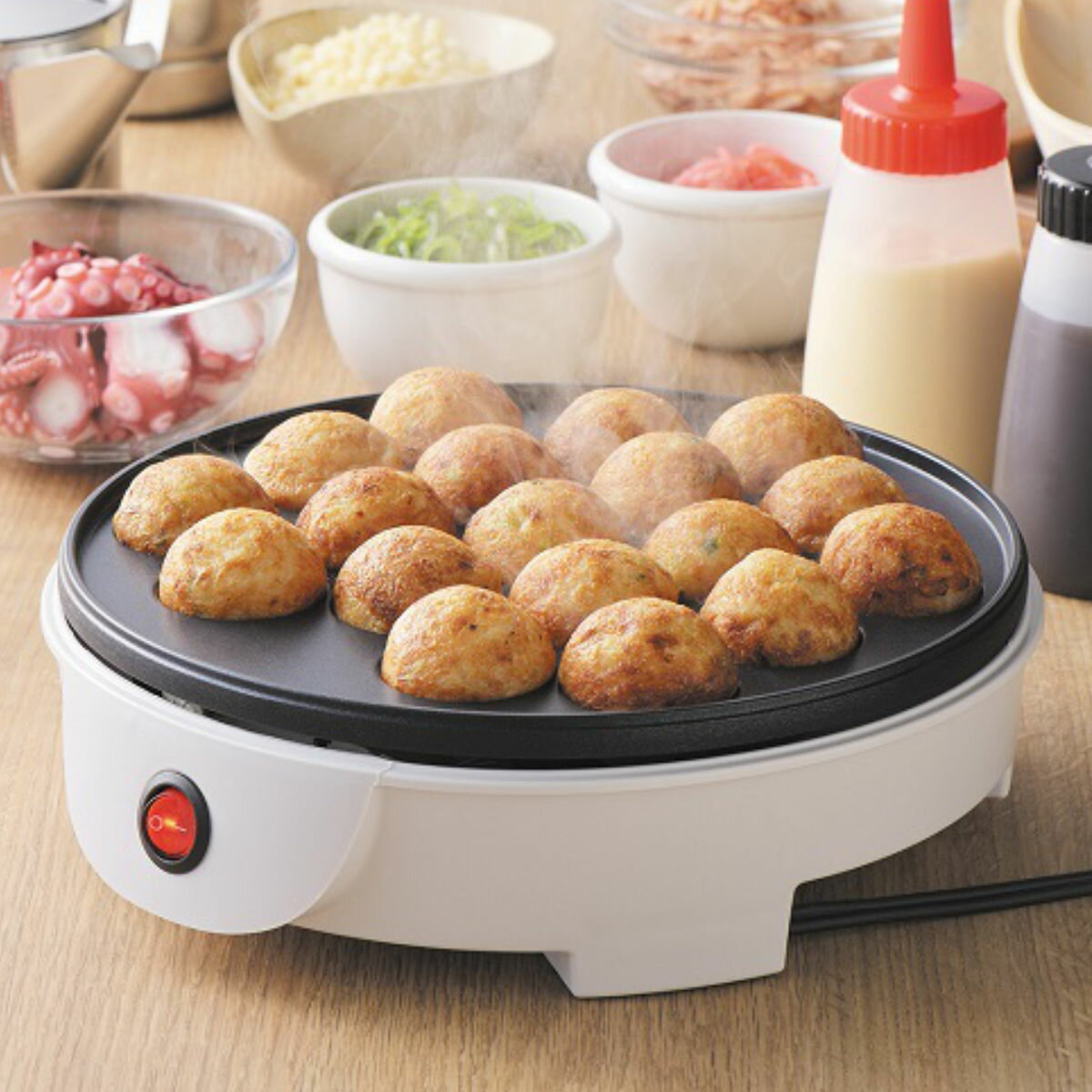 たこ焼きプレート 18穴 フッ素樹脂加工 たこ焼き器 ( ホットプレート たこ焼き器 タコ焼き器 タコ焼きプレート 丸型 レシピ付き たこ焼き タコ焼き フッ素...