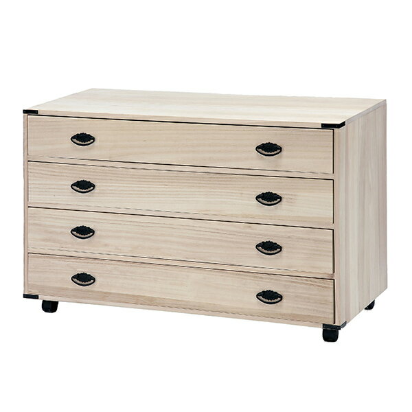 桐チェスト 4段 クローゼット収納 �