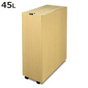 ゴミ箱 45L バスク キッチンペール ( ごみ箱 木目調 45リットル 45l 袋 見えない くず入れ 角型 リビング キッチン 隙間 棚下 日本製 ダストボ...