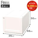 収納ケース Fits 幅35×奥行55×高さ30cm ホワイト フィッツ フィッツユニット ケース 3530 引き出し プラスチック 2個セット ( 収納ボックス 収納 クローゼット 衣装ケース 白 プラスチック製 積み重ね スタッキング 日本製 )【3980円以上送料無料】