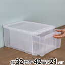 収納ボックス プレクシー ケース L B4 サイズ 日本製 ( 幅32×奥行42×高さ21cm 小物ケース 収納ケース レターケース 書類ケース 引き出し クリ...