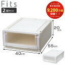 同色2個セット 収納ケース 幅40×奥行55×高さ20cm Fits フィッツケース アドバンス 4020 クローゼット ( 収納 収納ボックス 日本製 衣装ケ...