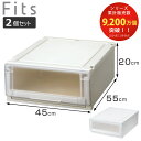収納ケース 同色2個セット 幅45×奥行55×高さ20cm Fits フィッツケース アドバンス 4520 クローゼット ( 収納 収納ボックス 引き出し 日本製 プラスチック 衣装ケース 天馬 押し入れ 積み重ね 衣類収納 )【3980円以上送料無料】