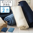 楽天お弁当グッズのカラフルボックスミニバスタオル Denim style デニムスタイル 50×100cm 2枚セット （ タオル デニム ジーンズタオル セット デニム調 デニム風 ジーンズ インディゴ 綾織 綿 綿100％ コットン バス用品 デイリータオル 来客用 シンプル ） 【3980円以上送料無料】