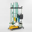 モップハンガー 12本掛 RC型 ( 法人限定 テラモト モップ 収納 清掃道具 業務用 カート 幅93 清掃用 掃除用具 運搬 スチール製 ワゴン 掃除用品 ...