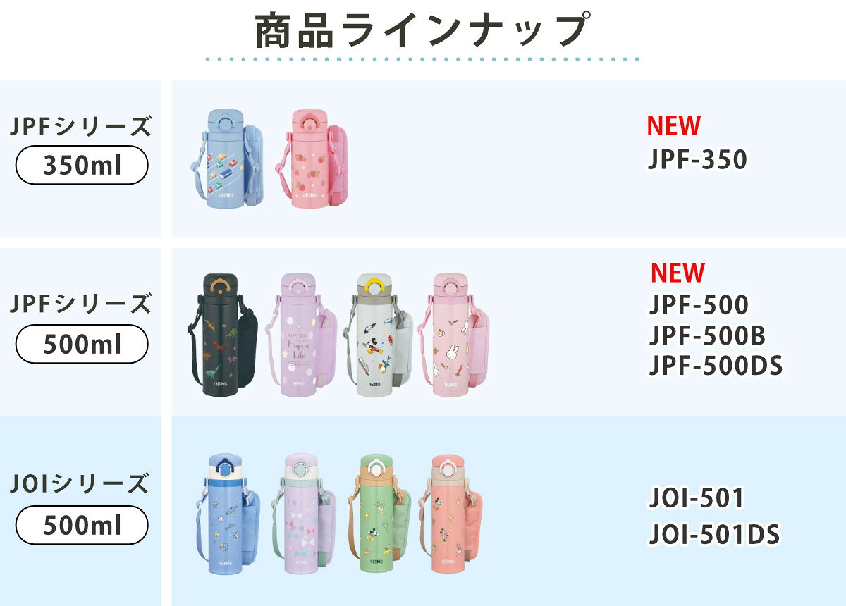 サーモス 水筒 真空断熱キッズケータイマグ JOI JPF 350ml 500ml （ THERMOS 保温 ...