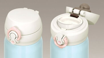 水筒　サーモス　thermos　真空断熱ケータイマグ　直飲み　400ml JNL-402　パステルブルー （ 軽量 スリム ステンレスボトル マグボトル 魔法瓶 ワンタッチオープン ステンレス ワンタッチ 保温 保冷 ステンレス製 すいとう 超軽量 花柄 ） 【4500円以上送料無料】