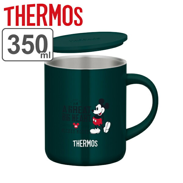 マグカップ サーモス thermos 350ml 真空断熱 ミッキーマウス JDG-350DS ステンレス製 キャラクター （ ステンレスマグカップ フタ付き 保温マグカップ ディズニー ミッキー ステンレス 蓋付き カップ マグ 保冷保温 タンブラー ）【3980円以上送料無料】