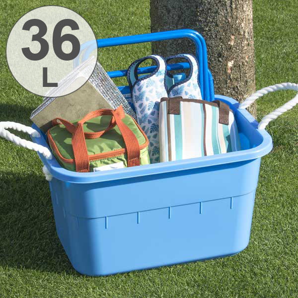 タライ 36L 角型タブ バケツ 持ち手付き 36型 日本製 （ たらい ばけつ 洗濯 野菜 洗い 掃除 収納 洗い桶 清掃 収納バスケット 収納かご 保管 ガーデニング 園芸 肥料 混ぜる 混合 土 おもちゃ 大容量 大量 持ち運び ）【3980円以上送料無料】