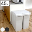 ゴミ箱 45L ユニード スライドペール ( UNEED ごみ箱 45リットル 棚下OK ふた付き スライド式 スリム 分別 シンプル おしゃれ ホワイト ブラ...