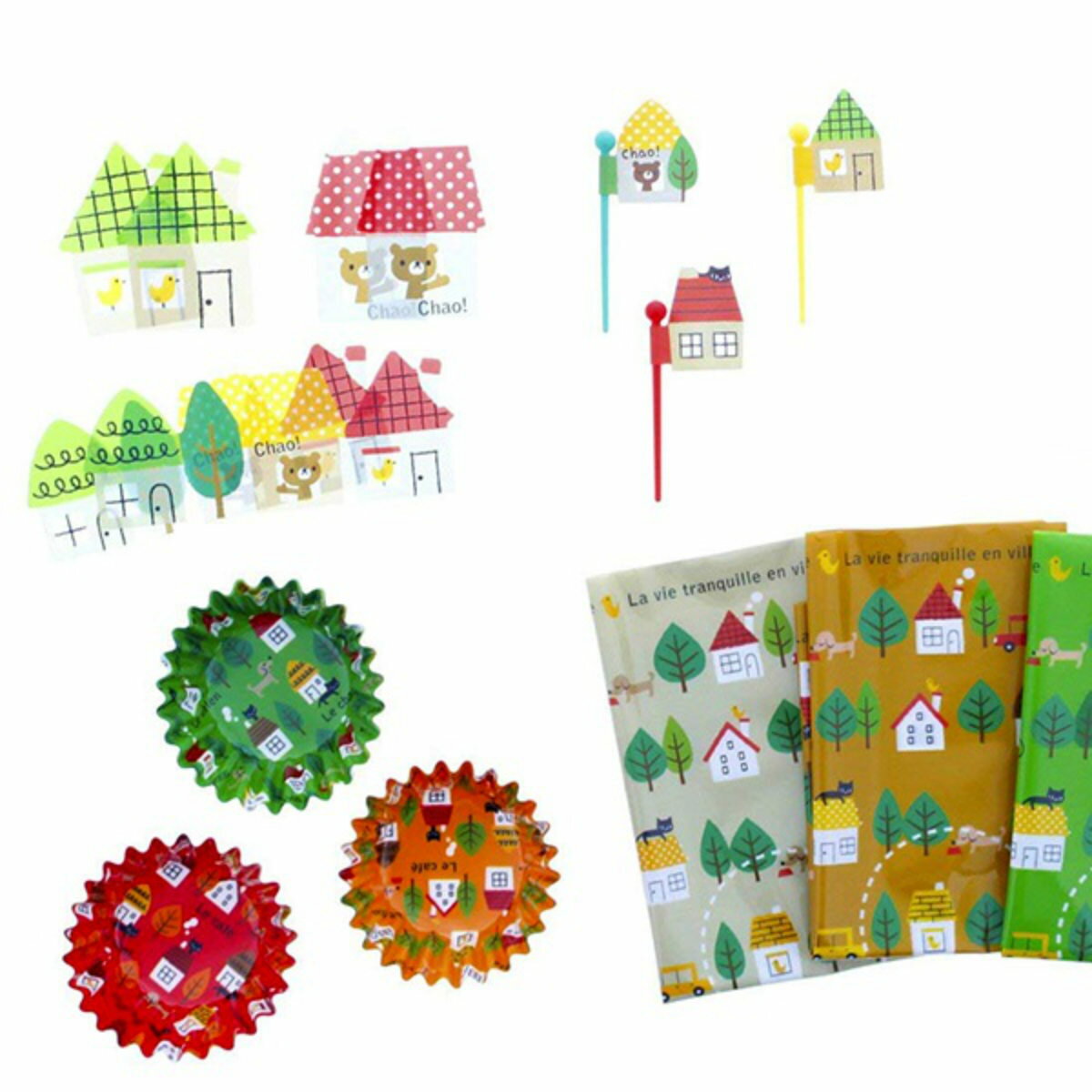 お弁当キット タウン ( お弁当グッズ おかずカップ ピック バラン おにぎりラップ セット おむすびラップ カップ おかずピック お弁当ピック ピックス 弁当...