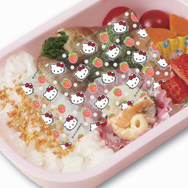 抗菌シート ハローキティ 30枚入 お弁当グッズ キャラクター （ お弁当 30枚 かわいい バラン キャラ キティ 抗菌 子供用 デコ弁 銀イオン抗菌シート 幼稚園 保育園 キッズ 長方形 大きめ ）【3980円以上送料無料】