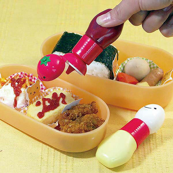 調味料入れ お弁当用 マヨケチャボトル 2個入 （ 調味料ケース お弁当 調味料 お弁当グッズ ワン ...