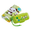 おしぼりセット るんるんパンダ クローバー おしぼり ケース ( パンダ お手拭き タオル ハンカチ 手拭き おてふき 子供 おしぼりタオル おしぼりケース ケ...