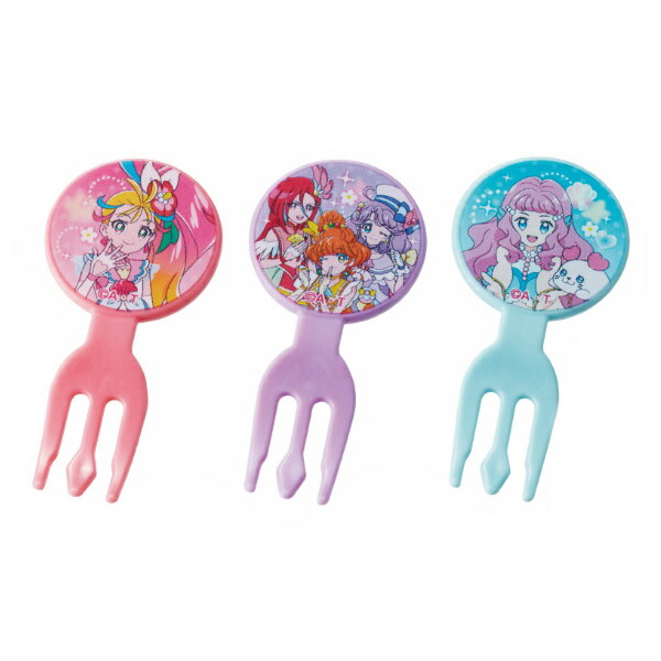 【先着】最大400円OFFクーポン有！ ピック お弁当 トロピカル～ジュ！プリキュア 3本入り フォークピック （ トロピカルージュプリキュア お弁当ピック おかずピック 弁当 飾り 子供 日本製 お弁当用 子供用 幼稚園 保育園 プリキュア ）【3980円以上送料無料】のサムネイル