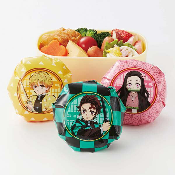 おにぎりラップ 鬼滅の刃 12枚入 3柄 各4枚 ( 炭治郎 禰豆子 善逸 伊之助 義勇 胡蝶 しのぶ ラップ おむすびラップ おにぎりシート おむすびシート ...