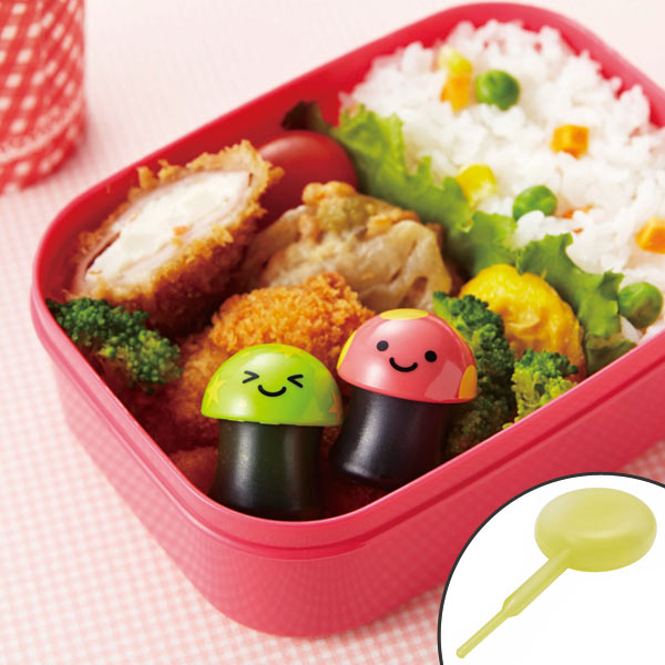 タレビン きのこ スポイト付 2個組 お弁当グッズ ( たれビン たれ瓶 タレ瓶 ランチグッズ 調味料入れ 調味料ケース 子供用 キャラ弁 デコ弁 ) 【398...