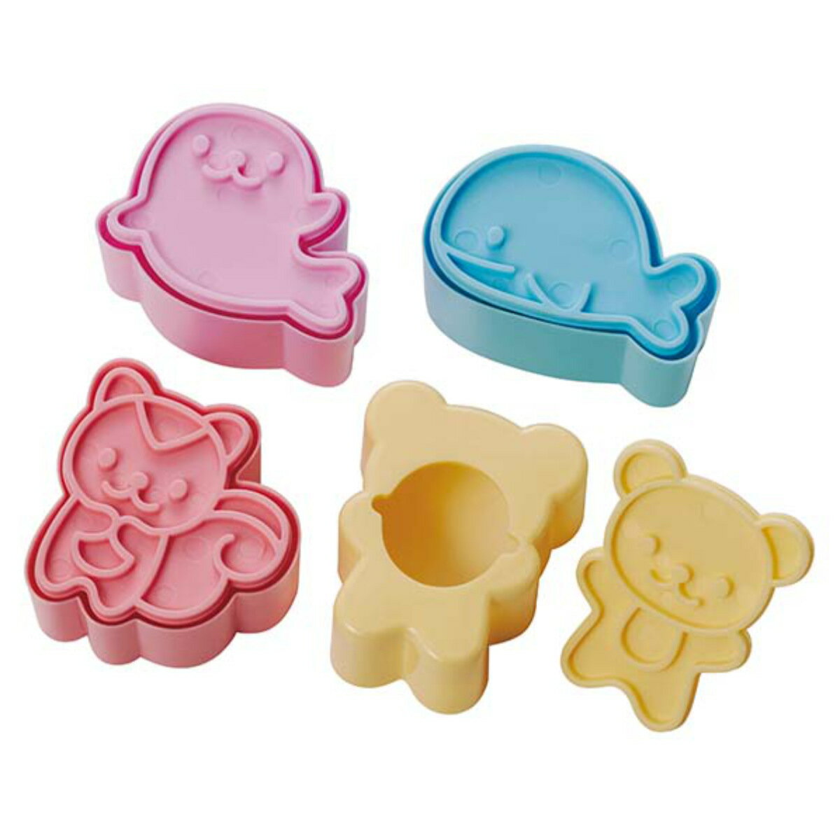 抜き型 食パン抜き型 海と森の仲間たち ( どうぶつ キャラ弁 食パン お弁当抜き型 押し型 デコ弁 クッキー クッキー抜型 日本製 クッキー抜き型 抜型 お弁...