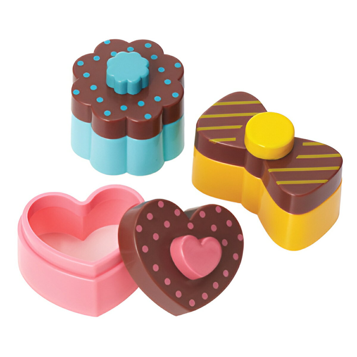 抜き型&押し型セット スイーツ ハート&リボン&クッキー お弁当グッズ ( 抜き型 押し型 スタンプ型 野菜抜き型 クッキー型 パン抜き型 おにぎり型 お弁当抜...