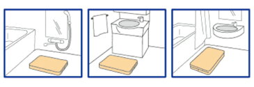 風呂マット 60×85 ラバーマットー 折りたたみラバーすのこ ラバーすのこ ( 風呂 すのこ 洗い場 マット 折り畳み お風呂マット 浴室内マット 洗い場マット 折りたたみ すべりにくい 防カビ 立てられる コの字 60×85cm )【3980円以上送料無料】