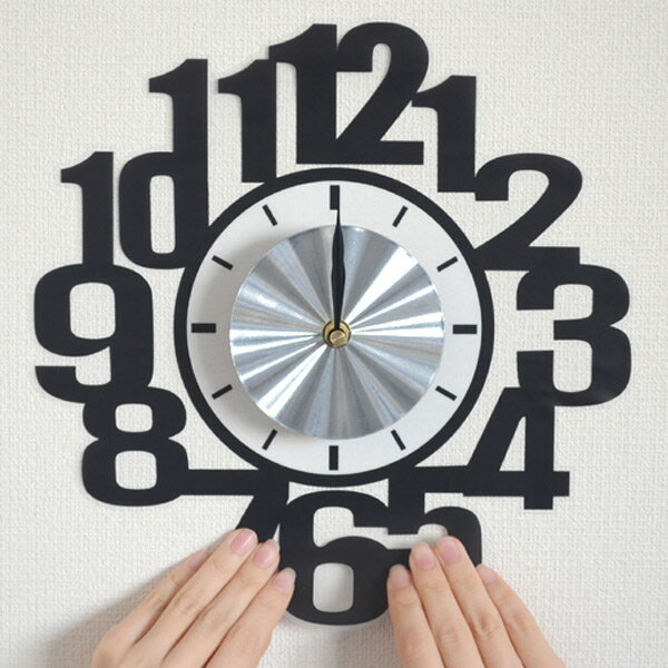 ウォールクロックステッカー　ウォールステッカー　時計　ナンバー　Wall Clock Sticker （ ウォールクロック 数字 ステッカー シール デコレーション ウォールデコ 壁デコ モノトーン おしゃれ シンプル 男前インテリア ）【3980円以上送料無料】