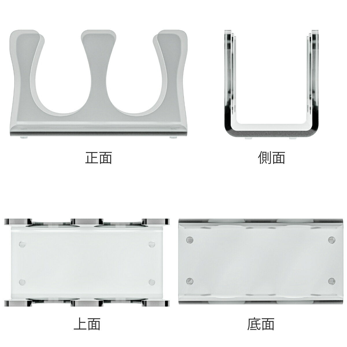【レビュー特典付き】 2wayリモコンラック Sサイズ amenist アクリル製 日本製 （ リモコンスタンド リモコンホルダー クリア 縦置き 横置き 収納 リモコン アメニスト タブレットスタンド ブックスタンド 透明 おしゃれ アクリル ）【3980円以上送料無料】 colorfulbox-10152899 お弁当グッズのカラフルボックス サンプル画像3