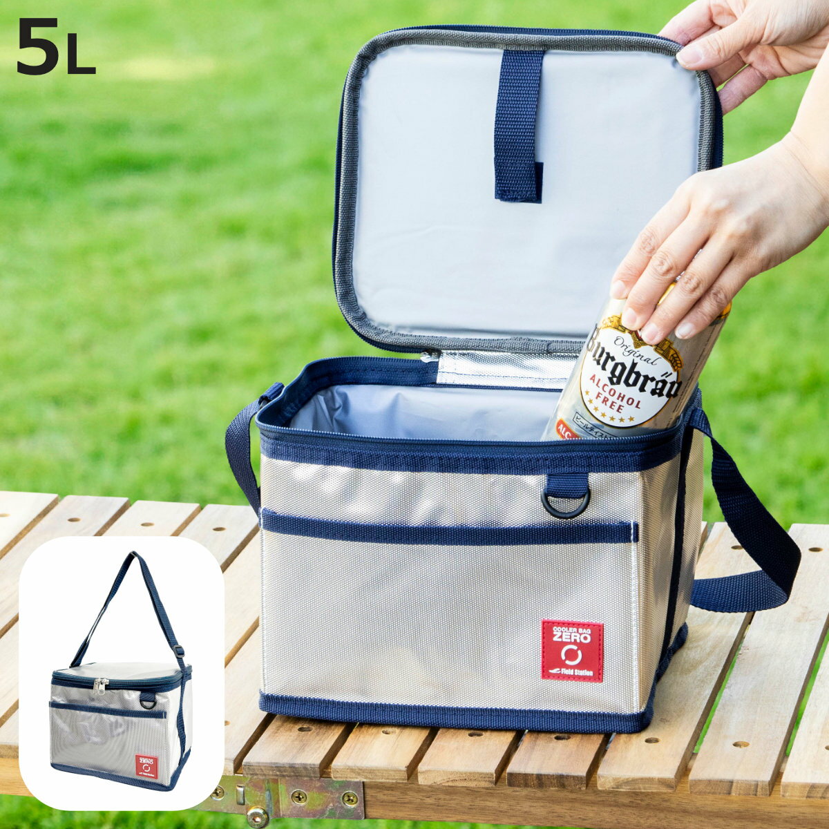 クーラーバッグ ZERO 5L （ 保冷 クーラーバック 保冷ボックス アウトドア用品 5リットル ソフトクーラー ボックス BOX 冷蔵ボックス コンパクト 折りたたみ キャンプ アウトドア ショルダーベルト付き ）【3980円以上送料無料】