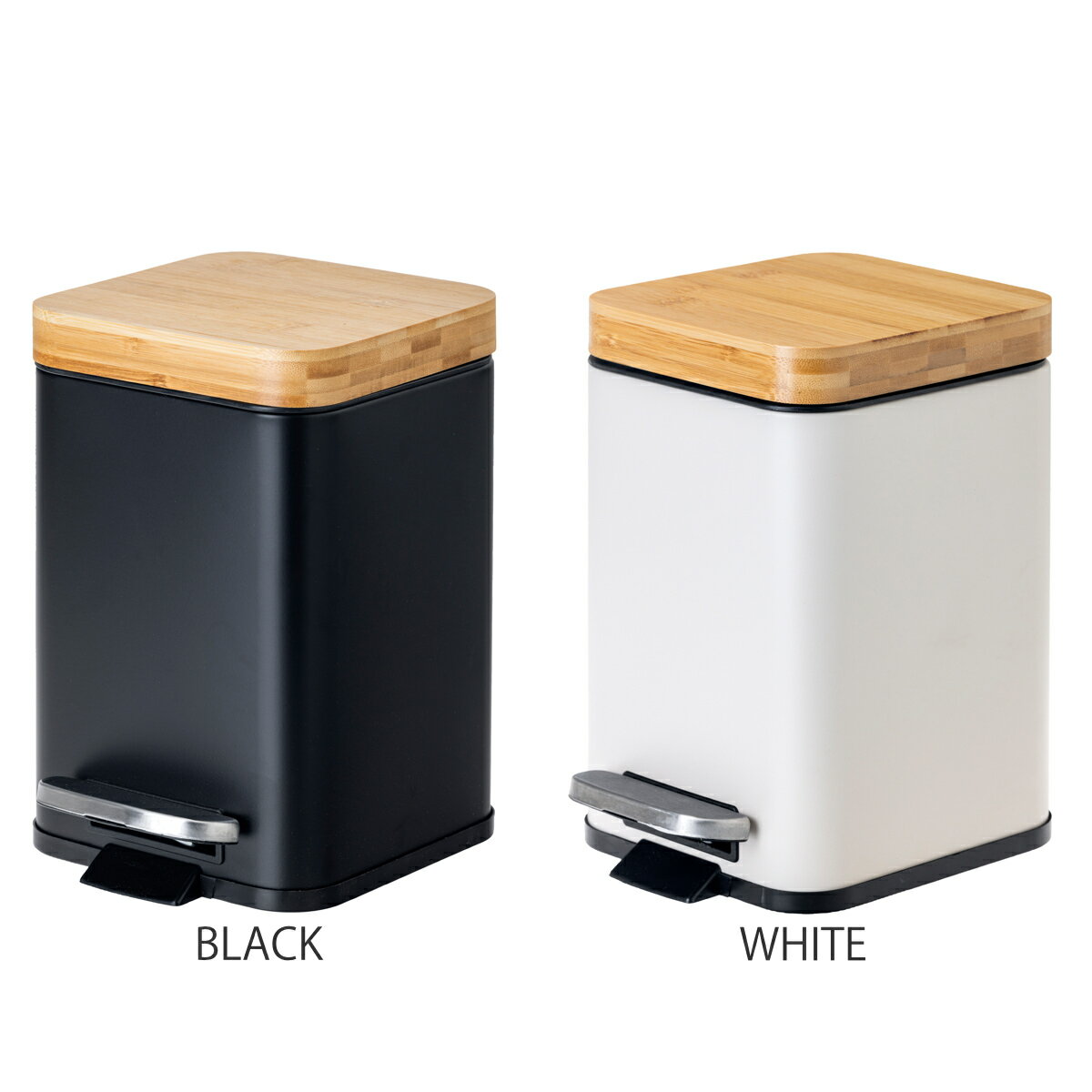 ごみ箱 3L Vigar ゼンス ペダルビン バンブー （ ヴィガール コーナーポット サニ...