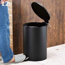 ゴミ箱 12L マイトラッシュ ペダルペール ブラック ( ごみ箱 12リットル ステンレス ペダル式 ふた付き 丸型 分別 スタイリッシュ リビング キッチン...