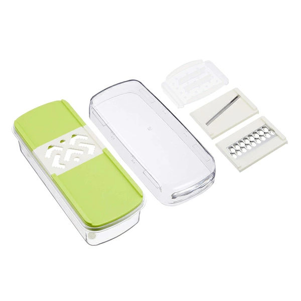 スライサー カセット式野菜調理器 コンパクト 安全ガード付き （ スライサーセット 野菜スライサー 野..