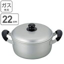 両手鍋 舞楽 アルマイト加工 22cm アルミ製 ガス火専用 ( アルミ鍋 軽量 鍋 ガス火対応 調理器具 調理用品 軽い )【3980円以上送料無料】