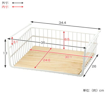 戸棚下収納　リンクスメイド　吊り棚 （ 吊り戸棚下収納 吊り戸棚収納 ワイヤーバスケット 吊り戸棚用バスケット 吊り戸棚下ラック キッチン収納 収納棚 マルチ収納 小物収納 ラップ収納 吊り下げ収納 吊り下げラック ）【3980円以上送料無料】