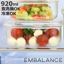 EMBALANCE 保存容器 920ml クリアコンテナ M ( エンバランス プラスチック 食洗機対応 冷凍 冷蔵 鮮度保持 日本製 クリア BPAフリー ストッカー 食品保存 作り置き 発酵食品 抗酸化素材 EM保存容器 おしゃれ 機能的 )【3980円以上送料無料】