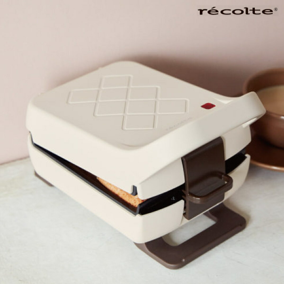 recolte 電動ホットサンドメーカー 1枚 （ レコルト 両面焼き プレスサンドメーカー 電気 ホットサンドイッチメーカー ホットプレート サンドメーカー サンドイッチ キッチン家電 レシピ付き ）【3980円以上送料無料】