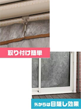 夏の日差しシャットカーテン 腰高窓用 室内用 日よけカーテン 2枚入 ( 日除け 窓ガラス 目隠し 遮熱 遮光 日差しよけ 節電 熱中症対策 クールダウン ) 【4500円以上送料無料】
