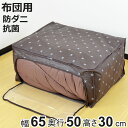 布団収納袋 幅65×奥行50×高さ30cm ブラン 羽毛ふとん 透明窓付き ( 収納袋 収納 布団 ふとん シングル 掛け布団 羽毛布団 防虫 抗菌 防ダニ 防カビ 押入れ クローゼット 不織布 上フタ開き 前開き )【3980円以上送料無料】