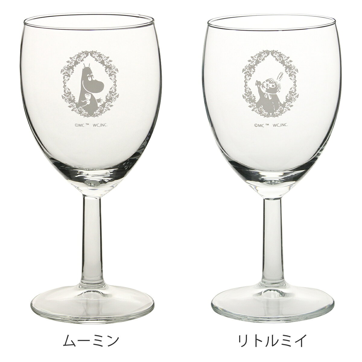 グラス ムーミン ステムグラス （ 240ml ガラス オランダ製 ワイングラス ワイン おしゃれ かわいい キャラクター キャラ ギフト プレゼント リトルミイ ）【3980円以上送料無料】 colorfulbox-10191413 お弁当グッズのカラフルボックス サンプル画像2