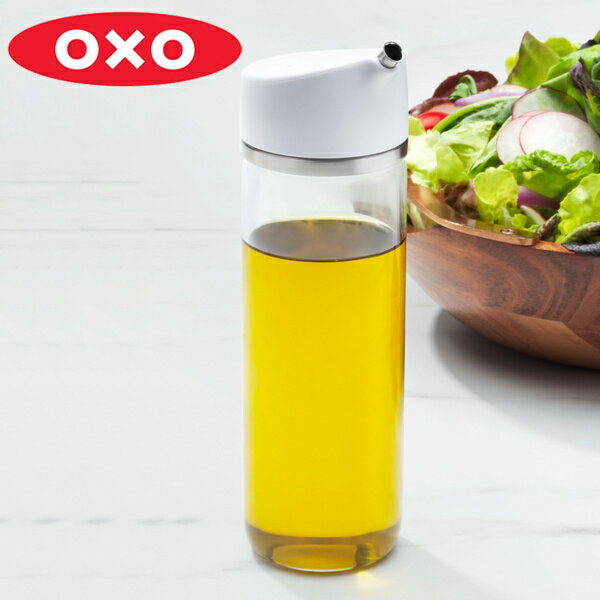 OXO オクソー 調味料入れ オイルボトル 355ml オイル&ビネガー ディスペンサー （ 油さし 油差し 油入れ 酢ボトル 硝子 ガラス 液だれしない 調味料ボトル 調味料容器 ガラスボトル 詰め替え 液体 入れ ボトル 容器 洗える ）【3980円以上送料無料】