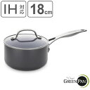 【先着】最大400円OFFクーポン有！ GREEN PAN 片手鍋 18cm IH対応 ガラス蓋付き ...