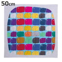 風呂敷 お弁当 50cm アールブリュット いろいろな色のさかな ( お弁当包み 包み ふろしき クロス 風呂敷き 綿100% 50センチ 正方形 綿 コットン マルチクロス おしゃれ 手土産 ブックカバー ティッシュカバー ラッピング )【3980円以上送料無料】