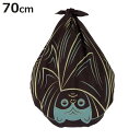 風呂敷 中判 70cm 撥水 ぶらさがりコチャエ アクアドロップ コウモリ ダークブラウン エコバッグ ( ふろしき 風呂敷き 中判風呂敷 雨の日 持ち運び 包み テーブルクロス カバー バッグ リュック おしゃれ レイングッズ )【3980円以上送料無料】