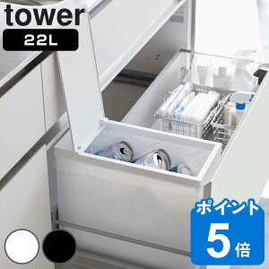 tower ゴミ箱 22L シンク下 ふた付き