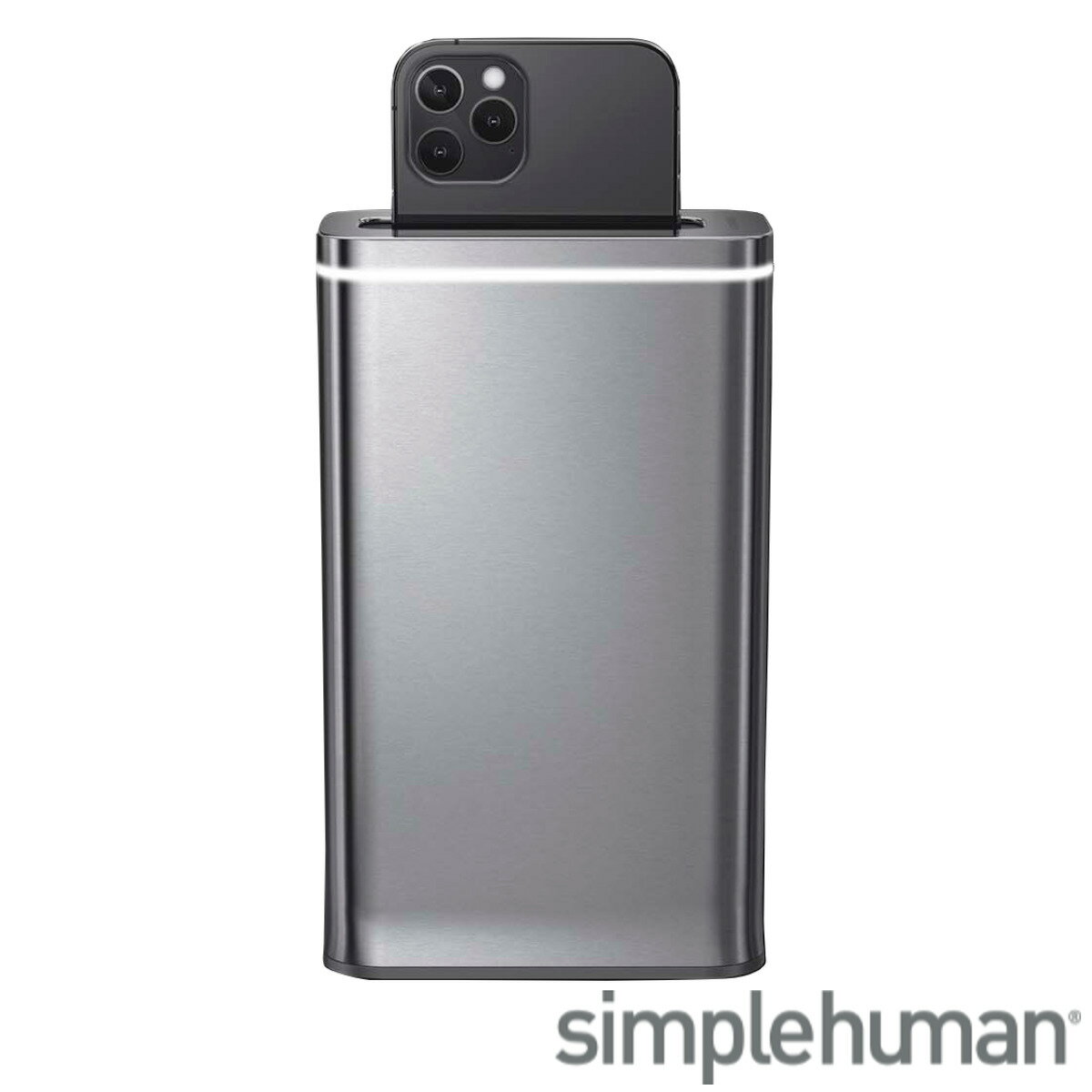 simplehuman クリーンステーション （ 送料無料 スマホ 除菌ボックス 消毒ボックス 除菌ケース 滅菌器 消毒器 UV 紫外線 簡単 除菌 ウイルス 除去 対策 予防 スマートフォン 清潔 衛生的 スマホ用 ステンレス製 ） 【3980円以上送料無料】